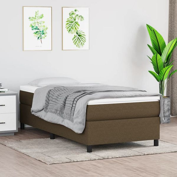 vidaXL Bettgestell Dunkelbraun 80x200 cm Stoff, 3120817