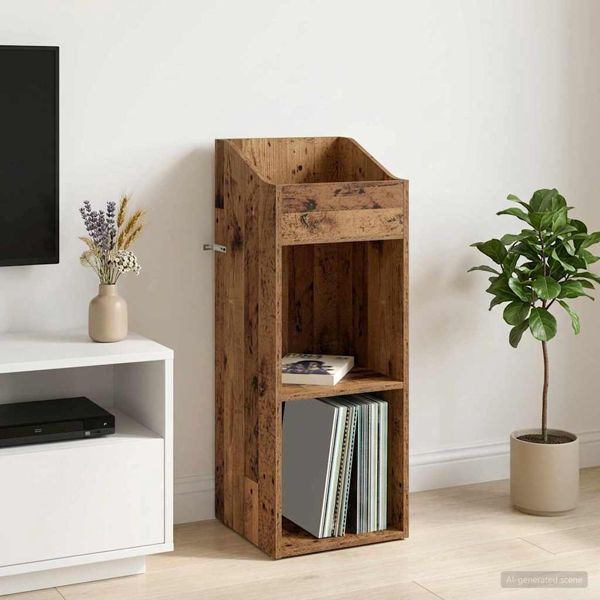 vidaXL Schallplattenschrank Altholz 36 x 36 x 95,5 cm Holzwerkstoff, 8012832