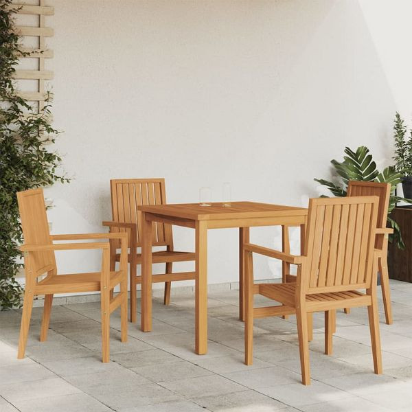 vidaXL 5-teilig Garten-Essgruppe Massivholz Teak, 3157910