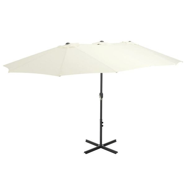 vidaXL Sonnenschirm mit Aluminium-Mast 460 x 270 cm Sand, 44868