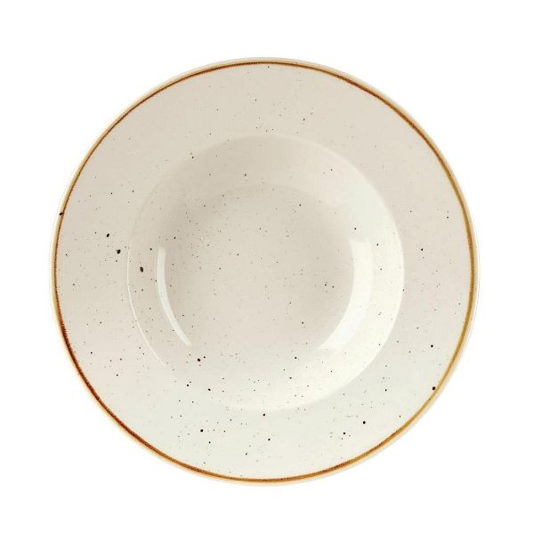 Churchill Stonecast, runde Schüssel mit breitem Rand, Gerstenweiß, 240 mm (12 Stück), DF799