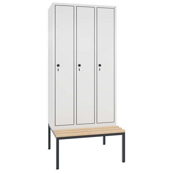 C+P Spind Evolo, 3 Abteile, H2090xB900xT815 mm, Weiß/MDF Weiß, 48050-30 S10843