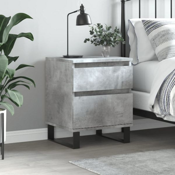 vidaXL Nachttisch Betongrau 40x35x50 cm Holzwerkstoff, 830692