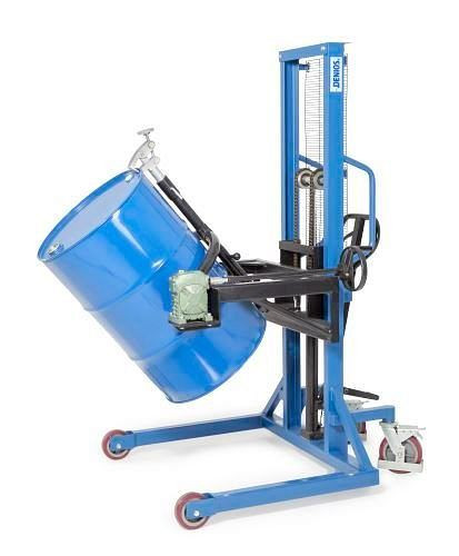 DENIOS Fasslifter FW-D aus Stahl, lackiert, für 200-Liter-Stahlfässer, 227163