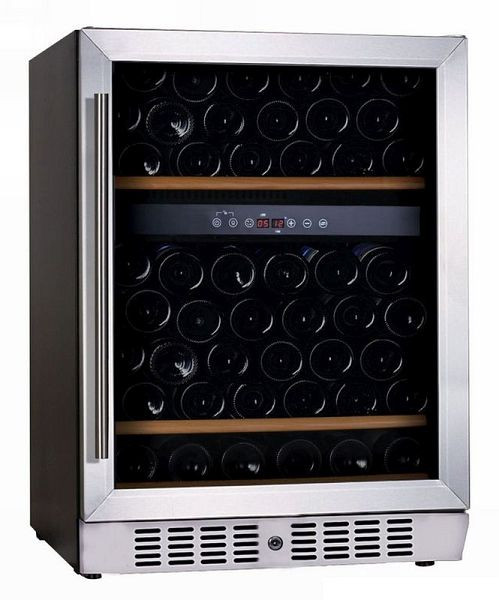 KBS Weinkühlschrank 2 Temperaturzonen Vino 162, unterbaufähig, mit Glastür, Soft Touch Steuerung und LED Innenbeleuchtung, bis zu 54 Flaschen, 529162