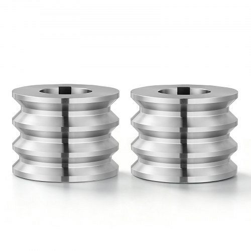 VEVOR Ersatzteile Zubehör 2 Vierkantwalzen mit 3 Nut-Größen, zum Pressen von Duktilen Metallen wie Gold Silber Messing, YPJPJFXZH4ZCM2PNO001V0