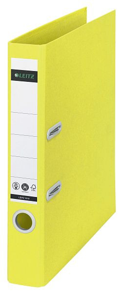 LEITZ 1019 Qualitäts-Ordner Recycle 180°, A4, 50 mm, klimaneutral, gelb, 1019-00-15