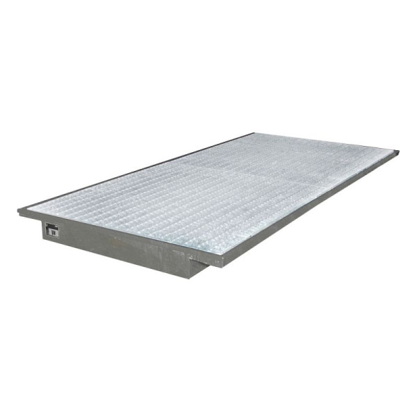 STEIN HGS Einhängewanne EHW, 3mm Stahlblech, verzinktes Gitterrost, 233 Liter, ohne Farbe, feuerverzinkt, Gesamthöhe 130 mm, feuerverzinkt, 79201.0018