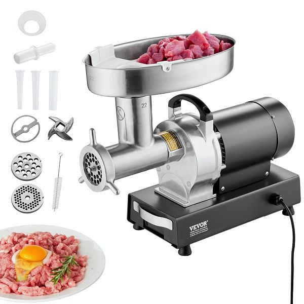 VEVOR Kommerzieller Elektrischer Fleischwolf, 6,35kg/Min Wurstfüller Maker, SYTMDDJRJSYSG7U4BV2