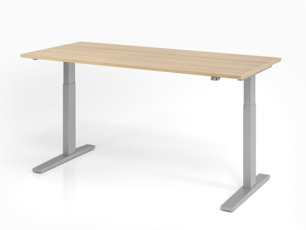 Hammerbacher Schreibtisch XMKA19, 180 x 80 cm, Platte: Eiche, 25 mm dick, ABS-Dickkante, Rechteckform, VXMKA19/E/S