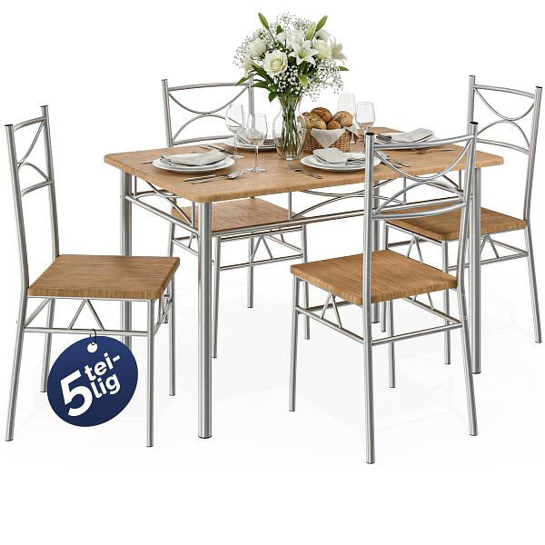 casaria Sitzgruppe Paul 5-tlg Buche, 107896, 4251779121656