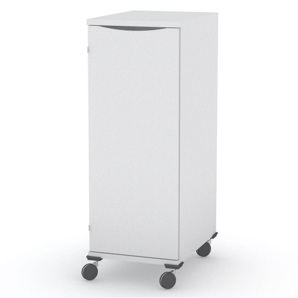 Deskin rollbarer Hochcontainer MODUL, Dekor lichtgrau, B 435 x H 1205 x T 600 mm, 331270