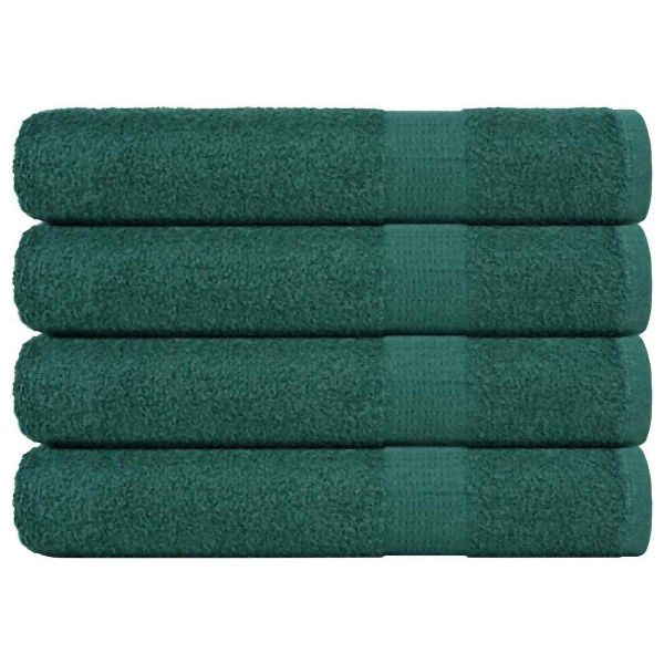 vidaXL Saunatücher 4 Stück Grün 80x200 cm 360 g/m² 100% Baumwolle, 136864