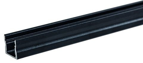 rutec Aluminiumprofil 17/15 schwarz 2 Meter, 65512