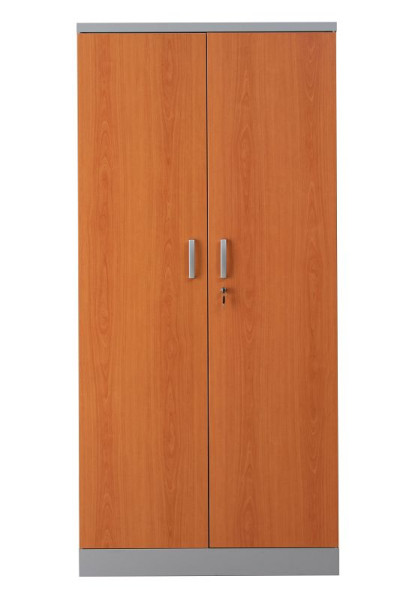 Gürkan Flügeltürenschrank, 42 x 92 x 195 cm, Silber, Erle, Fachboden Stück 4, FLC/WD.19, 100121