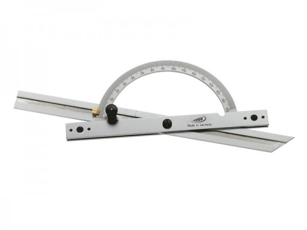HELIOS PREISSER Gradmesser, mit doppelter, verstellbare Schiene, Schenkellänge 150 mm, 416301