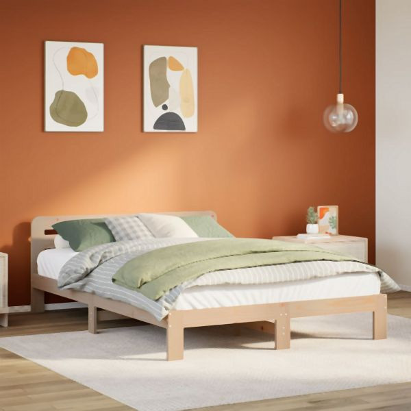 vidaXL Massivholzbett ohne Matratze 160x200 cm Kiefernholz, 855555