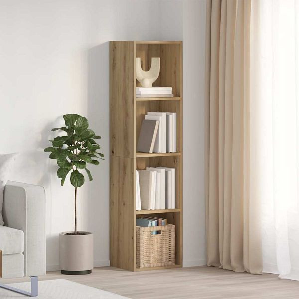 vidaXL Bücherregal/TV-Schrank Altholz-Optik 36x30x143 cm Holzwerkstoff, 855812