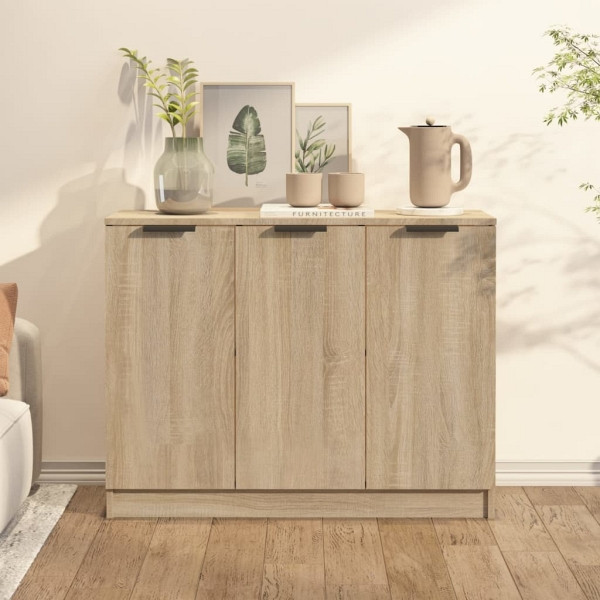 vidaXL Sideboard Sonoma-Eiche 90,5x30x70 cm Holzwerkstoff, 811190