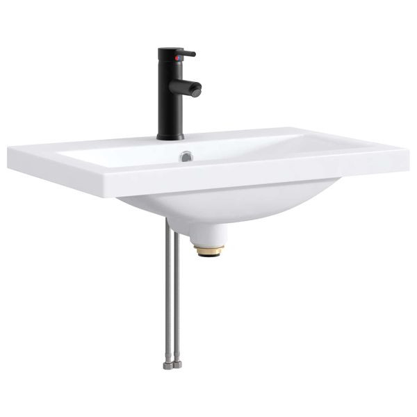 vidaXL Waschbecken fürs Badezimmer Matt Schwarz 61 x 40 x 16,5 cm, 890235