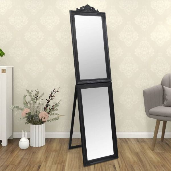 vidaXL Standspiegel Schwarz 45x180 cm Abmessung, 351527