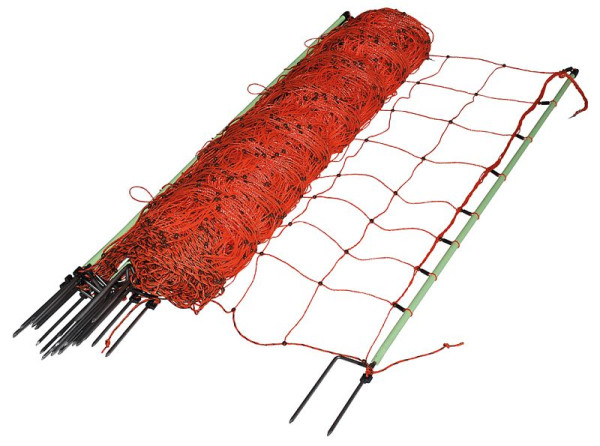 Gallagher EuroNetz Ziegennetz, doppelter Erdstab, orange 105/2-14/G-50m, 022212