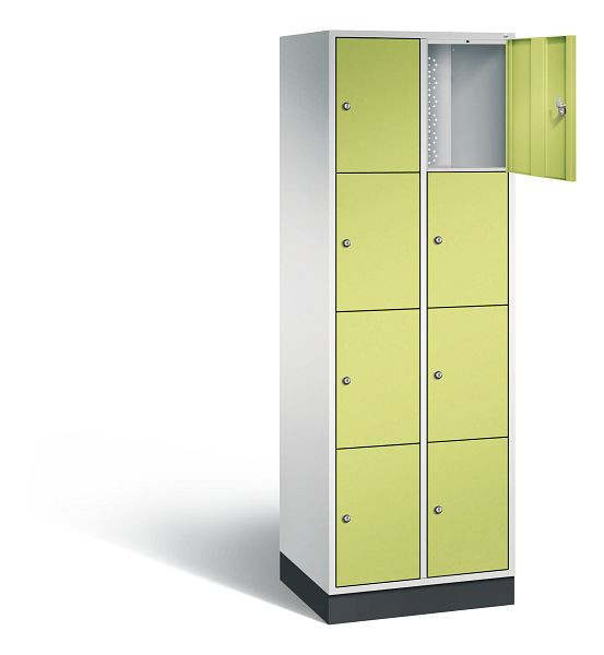 C+P Schließfachschrank Intro, H1950xB620xT490mm, Farbe: Lichtgrau / Viridingrün, 8470-201 S10157