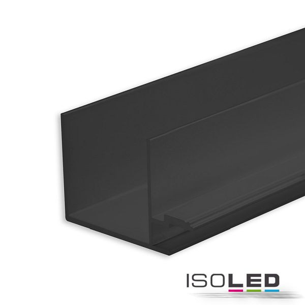 ISOLED LED Trockenbauprofil Schattenfuge 8, schwarz eloxiert RAL 9005 200cm, 113911
