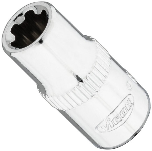 VIGOR T-Plus Steckschlüsseleinsatz, Vierkant 6,3 mm (1/4 Zoll), E+ Profil, E8+, V7920-EP8