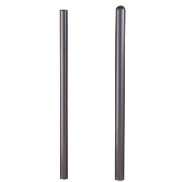 Stein HGS Befestigungspfosten zum Einbetonieren, mit Halbkugel, RAL 9005 tiefschwarz, 10292-17