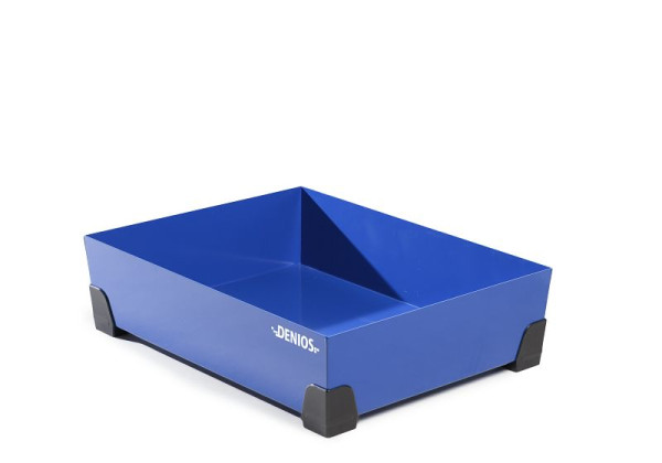 DENIOS Kleingebindewanne aus Stahl, 65 Liter Auffangvolumen, 774 x 584 x 200 mm, 328378