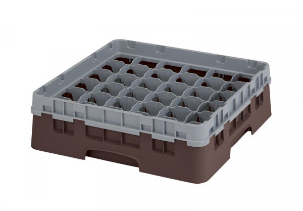 Cambro Spülkorb mit 36 Fächer Camrack® 9,2 cm Braun, 36S318167