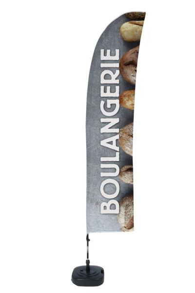 Showdown Displays Beach Flag Budget Wind Komplettset Bakery Französisch, BFBL-WT21-17-I624