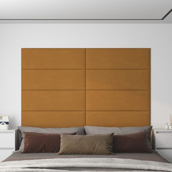 vidaXL Wandpaneele 12 Stück Braun 90x30 cm Samt 3,24 m², 343926