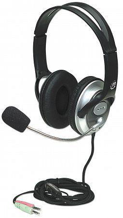 MANHATTAN Classic Stereo Headset, Flexibles Mikrofon und hohe Audioqualität, 175555