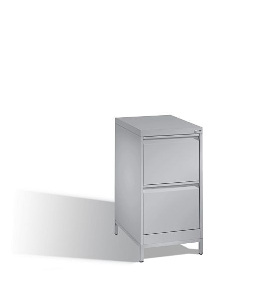 C+P Hängeregistraturschrank Acurado, H733xB433xT590mm, Farbe: Weißaluminium, Griffleiste, 12412-311 S10065