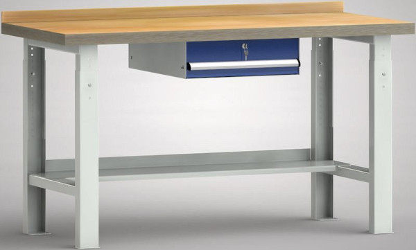 KLW Profi-Werkbank - 1500 x 700 mm L x T, Höhenverstellung: 745 - 1045 mm, WP513V-1500M45-E7001
