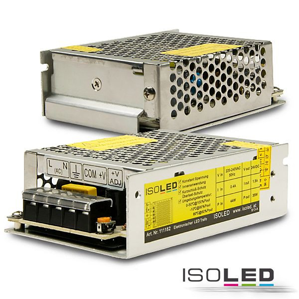 ISOLED LED Trafo 24V/DC, 0-35W, Gitter, 111182