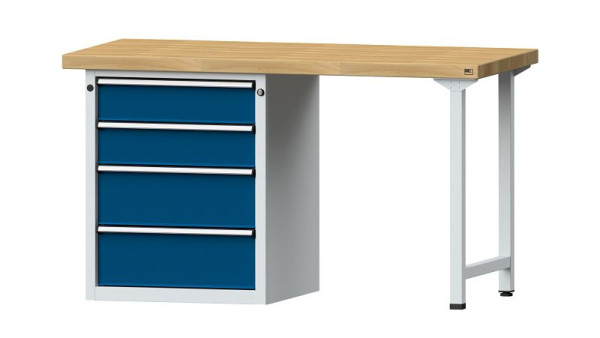 ANKE Werkbänke Kombiwerkbank, Modell 816 V, 1500 x 700 x 850 mm, RAL 7035/5010, BMP 50 mm, 415.002