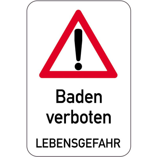 Stein HGS Sonderschild, Baden verboten Lebensgefahr, 14914