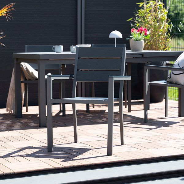 HOME DELUXE Gartenstuhl MADERA, 12 Stück, 40196, 4058166202987