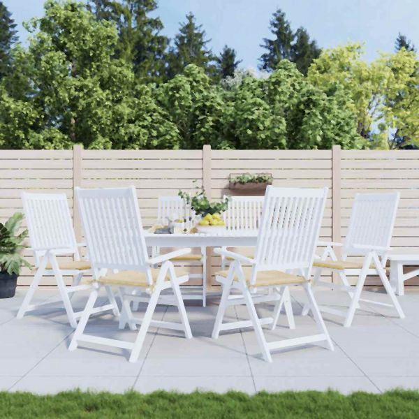 vidaXL Gartenstuhl-Kissen 6 Stück Beige 50x50x4 cm Oxford-Gewebe, 314045