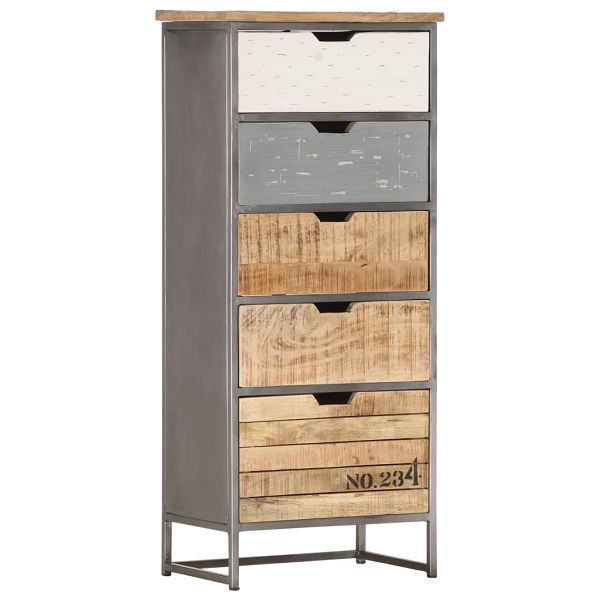 vidaXL Beistellschrank mit Schubladen 45x30x105 cm Mango Massivholz, 286535