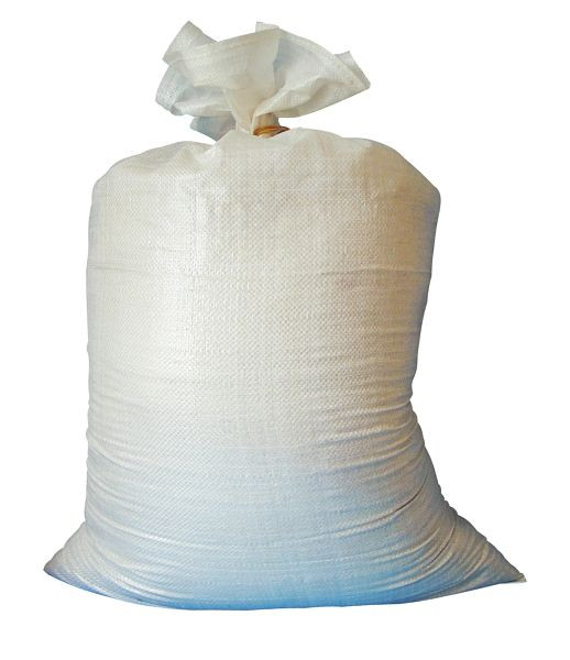 Berger & Schröter Gewebesack PP, 60x105cm, weiß, 10er- Pack, 50194