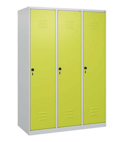 C+P Umkleidespind Classic PLUS, 3 Abteile, 1700x1200x500mm, 7035/0024, Drehriegel, 0800007-32 S10009