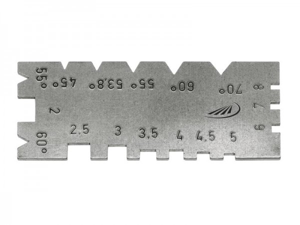 HELIOS PREISSER Komb. Gewindestahllehre, 60 x 20 x 2 mm, 580151