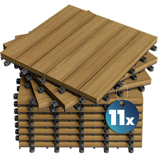 casaria Holzfliese Eukalyptus, VE: 11er-Set 30x30cm, 993633, 4251779127177