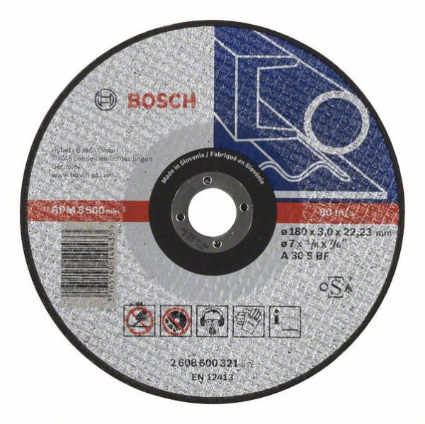 Bosch Trennscheibe gerade Expert for Metal A 30 S BF, 180 mm, 3,0 mm, VE: 25 Stück, 2608600321