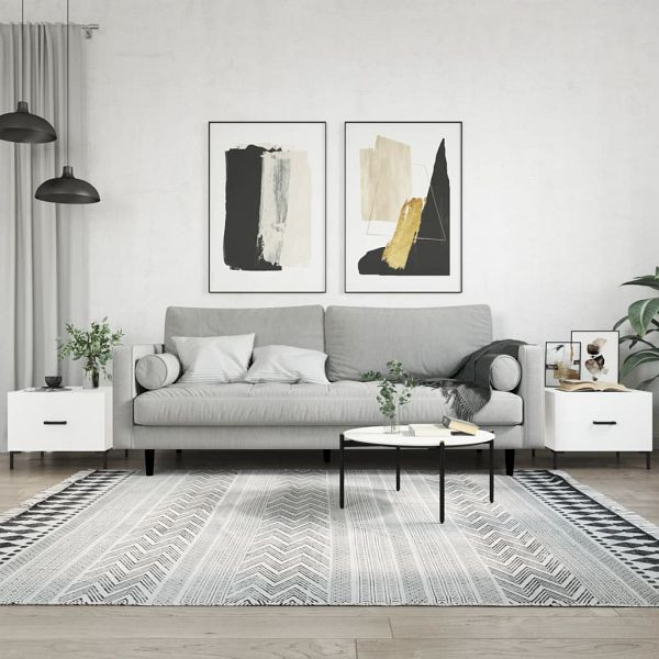 vidaXL Couchtische 2 Stück Weiß 50x50x40 cm Holzwerkstoff, 829397
