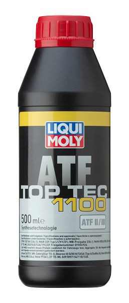 LIQUI MOLY Getriebeöl Top Tec ATF 1100, Dose Kunststoff, VE: 0,5 Liter, 3650